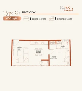 KL360 Type G1 470sqft 1r1b