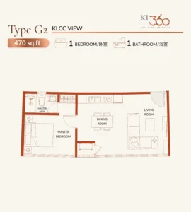 KL360 Type G2 470sqft 1r1b