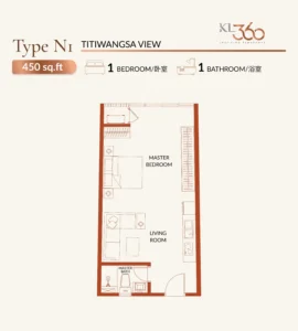 KL360 Type N1 450sqft 1r1b