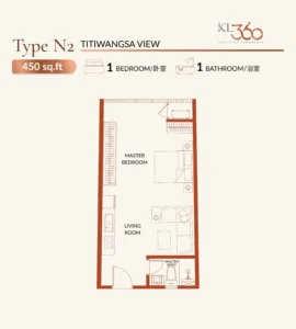 KL360 Type N2 450sqft 1r1b