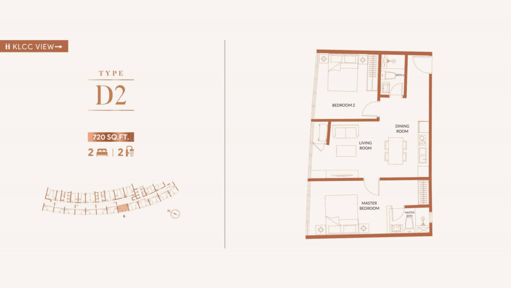 Type D2 720sf 2R2B